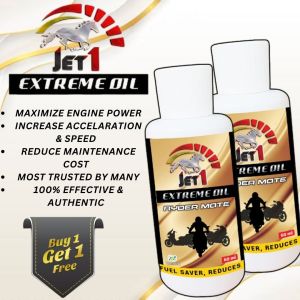 Jet 1 Extreme Oil Engine Protector and Oil Enhancer (60ml 2pcs) Car & Motor Power Booster & Anti Friction for Gas&Engine