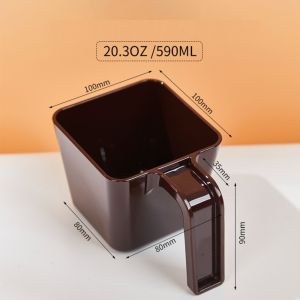 SDFG Hình vuông Muỗng đá Tay cầm thoải mái 350/470/590ML. Xẻng đá Đơn giản Đa chức năng Cốc đong Tiện ích quán cà phê