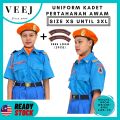 UNIFORM BAJU KADET PERTAHANAN AWAM NO.3 JPA KPA APM KAIN LICIN 100% POLYESTER PERSATUAN SEKOLAH KOKURIKULUM I KPA LENGAN PENDEK. 