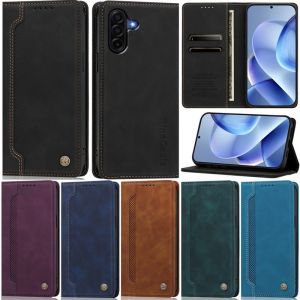 Luxury Business Case For Samsung Galaxy S26 FE A27 A37 A57 A56 A36 M56 S25 FE S26 Ultra S26+ S25+ S24+ S26 Edge S25 Edge Stand Wallet Phone Cover Cases