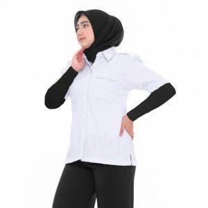 Atasan Wanita DINAS  kerah V-Nex berpangkat