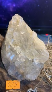 Bụi đá thạch anh Lemurian tinh thể pha lê tự nhiên tán sắc lấp lắm năng lượng vũ trụ cực mạnh 625