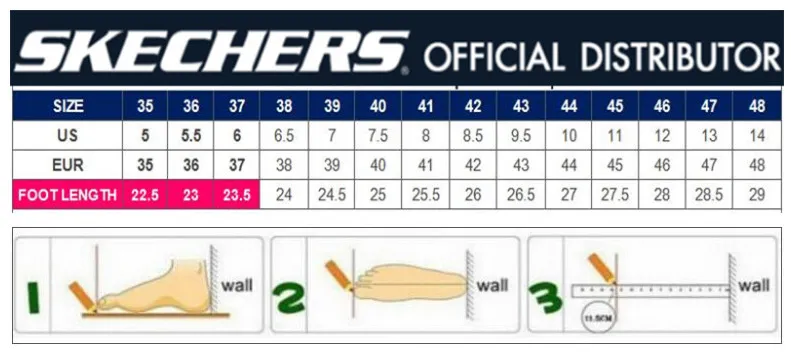 go walk skechers usa size chart