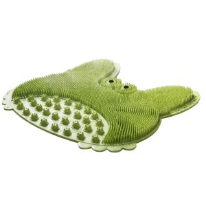 HOUCHU STUDIO Cartoon Shower Foot Scrubber Mat Crab Shape Creative Bath Back Cleaner Floor Mats with Suction Cups Exfoliating Foot Pad Bathing Accessories