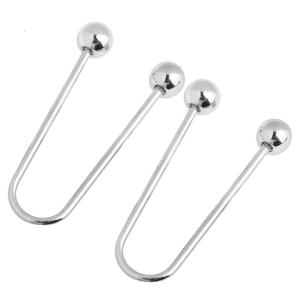 2pcs đa năng kim loại xoắn ốc khóa hai đầu Trâm cho quần áo sửa chữa đảm bảo sự riêng tư trong bất kỳ trang phục dễ dàng