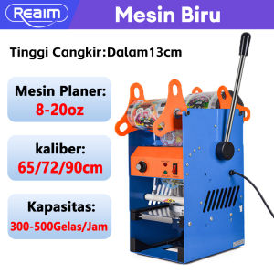 REAIM Original Mesin Press Cup Sealer Semua Ukuran 8 - 26 Oz Machine Alat penutup minuman Mesin Press Gelas Plastik Sealing