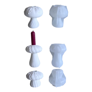Handcraft Mushroom Shaped Silicone Mold for Unique Pots Sturdy Plaster Casting Tool Home Decoration