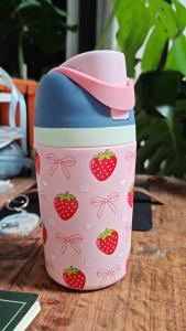 Freesip 2-in-1 fruit cup thermos high aesthetic portable water bottle with straw outdoor 304 stainless steel childrens water cup coffee cup