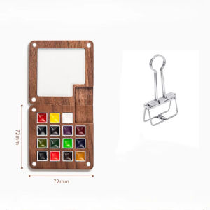 15-Color Schminke College Watercolor Paint 0.5ML Portable Walnut Watercolor Palette Artist Travel Painting Art Supplies