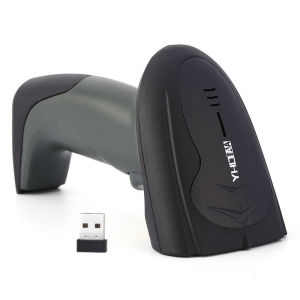 Máy quét mã vạch không dây cầm tay YHD 1200CW 1D đọc mã vạch Barcode 1D siêu nhạy kết nối USB không dây dùng trên Máy tính Laptop