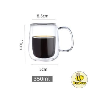 MaxPlus Glass Coffee Cup Beverage Cups Heat-resistant Milk Tea Mug 150-450ml