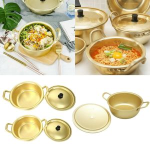 Premium Korean Ramen Pot with Cover Korean Gold Pot Yellow Pot Korean Noodle Pot Ramen Pot Korea