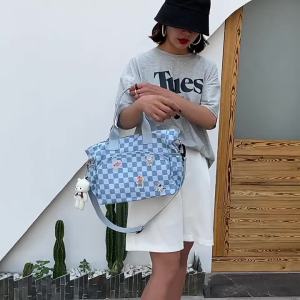 Cross-Border New Arrival Korean Style Handbags for Moms Large Capacity Shoulder Crossbody Baby Diaper Bag Dry Wet Separation Mom Travel Bag