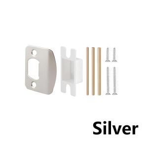 1set Universal Door Strike Plate Repair Kit Stainless Steel Security Reinforcement