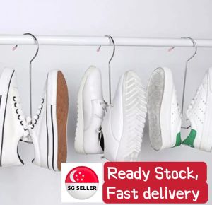 [SG SELLER] 2pcs Shoes Hangers Drying Rack Stainless Steel Drying Racks Hanging Shoe Racks