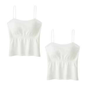 SpringSummer Outside Body Shaping Camisole Pleated Bra Pads Thin Bottoming
