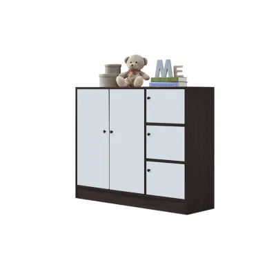 Living Mall Maisie Series Wardrobe Multi-Purpose Cabinets in Natural Oak Color.