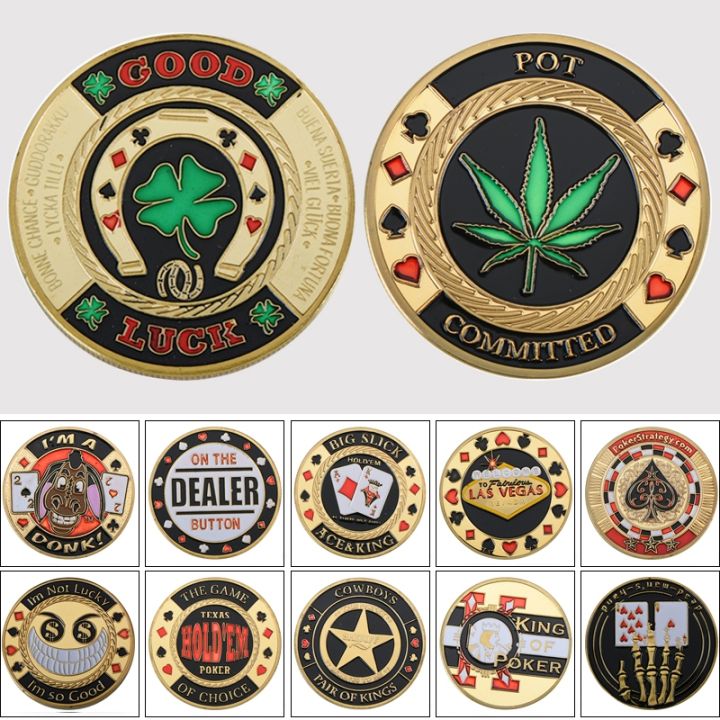 Protecteur Cartes Poker - Plaqué Or 'I'M NOT LUCKY IM SO GOOD' - Accessoire Casino