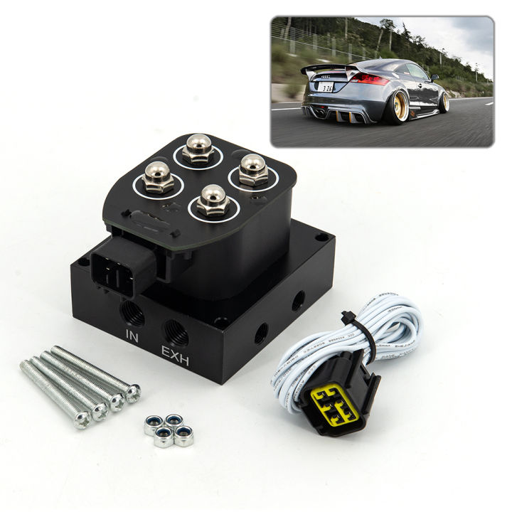thumbnail interactive-video image 1 of EMUSA Air Ride Suspension Manifold Valve - 1/4 NPT & 1/8 NPT, Fast Air Bag Control, 300 PSI, 90 Day Warranty 1 of 3