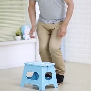 【LDIES】Plastic foldable stool for  thickened home creative foldable chair portable outdoor 45cm height