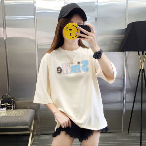 QDshop 🛒✨เสื้อยืดปักลายอักษรภาษาอังกฤษ งานดีมีคุณภาพ สวมใส่สบายสีสันสดใส เห็นแล้วสะดุดสะดุดใจม๊วกกก💗