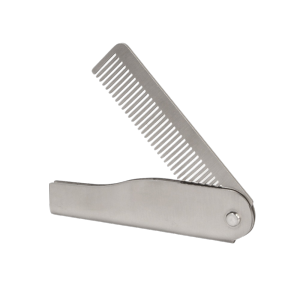 FGJHD Moustache Portable Steel Combs Oil Head Comb Hairdressing Folding Pocket Beard Combs Fashion Durable Hair Styling Comb for Men