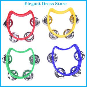 [K&P Elegant]👗👗 Cầm tay Tambourine kim loại chuông nhựa Bộ gõ cho KTV bên Kid trò chơi đồ chơi