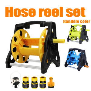 10M-35M Garden Hose Reel Set Water Pipe Storage Rack Hose Roller Watering High-pressure Water Nozzle car wash kit
