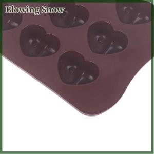 Blowing 1Pc 15 Hole Three-dimensional Heart-shaped Silicone Mold DIY Chocolate Ice Grid Mousse Mold Soft Candy Baking Mold