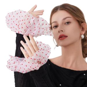 Popular Flared Arm Sleeves Decorative Arm Covers Dotted Wrist Cuffs Sleeves For Women Girl Daily Clothes Enhancement
