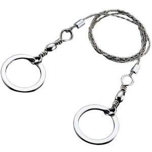 Stainless Steel Wire Saw Portable Strong Easy to Use Cuts Through PVC Pipes Tree Branches Bamboo Pocket Size Take It Anywhere
