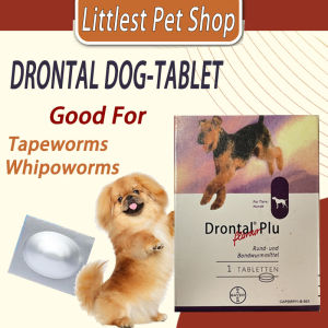 【BUY 3 FREE 1 】Drontal Plus Dewormer Tablets for Dogs - Tapeworm & Whipworm Treatment Vet Recommended 1 Box/1 Tablet