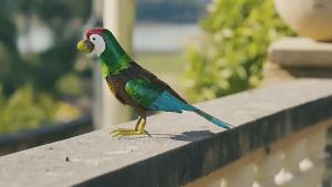 ZZSA Creative Iron Ornament Outdoor Courtyard Garden Decoration Simulation Parrot Decoration Metal Crafts 8N6Y2
