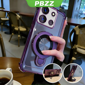 Case For Infinix Smart 7 Tecno Go 2023 Spark 6 Go 8C 2022 5G Phone Casing Softcase Shockproof New Design Aesthetic Airbag Transparent Cute Pink With Holder For Girls