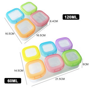 Baby Food Freezer Storage Container with Storage Tray Microwaveable Freezer Cubes Transparent Food Preservation Box MY348