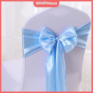 WHPHous Colourful Satin Sash Wedding High Quality Chair Bow For Chair Covers Sash Birthday Party Hotel Show Decoration Wholesale