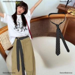 [COD] SweetBabiese Dài Skinny sọc sọc vành đai thắt lưng với quần jean cà vạt khăn Trang trí phụ kiện cá tính hairband phụ kiện thời trang