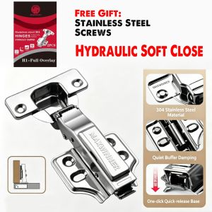 MAXWINNER Hydraulic Cabinet Hinge Soft Close Stainless Steel Kitchen Door Concealed Bisagra PH