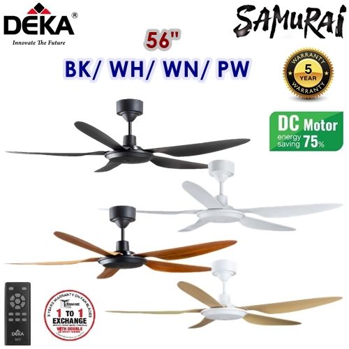 DEKA DC MOTOR KRONOS CEILING FAN 5 BLADE WITH REMOTE CONTROL F5DC BLACK