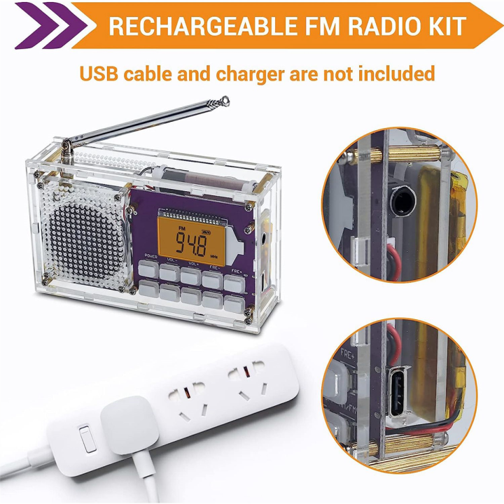 DIY Digital Radio Kit Digital Radio LCD Display Assemble Kit Shortwave
