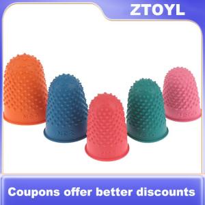 【ZTOYL】 5Pcs Counting Cone Rubber Thimble Protector Sewing Quilter Finger Tip Craft