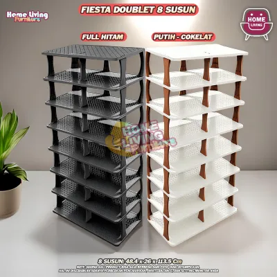 Rak Sepatu 4 Susun Putih Tempat Sepatu Silang Tempat Sandal Portable Rak Sandal Kingdom Fiesta