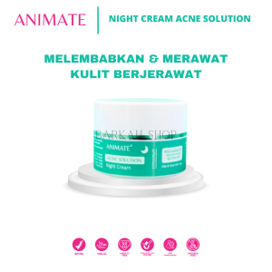 ANIMATE Night Cream Acne Series ORIGINAL BPOM HALAL 10gr - Krim Malam Untuk Kulit Berjerawat