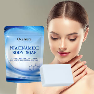 new Niacinamide Body Whitening Soap Skin Brightening Deep Cleaning Underarm Knee Bleaching Chicken Skin Removal Fragrance Bath Soap Free Shipping