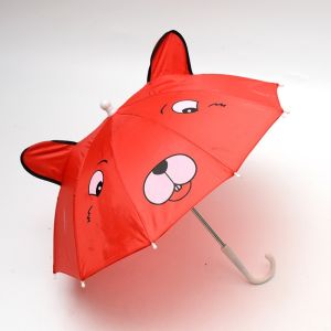 CLARO Mô hình tai 3D Ô dù trẻ em Có tay cầm dài Phim hoạt hình Áo mưa cho búp bê Nhiều màu sắc Ô mini Trẻ sơ sinh từ 1-3 tuổi