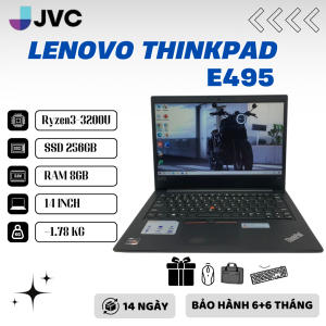 Laptop xách tay giá rẻ LENOVO THINKPAD E495 Ryzen3-3200U RAM 8GB SSD256GB 99%