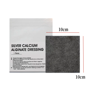 Medical Silver Ion Alginate Dressing Fiber Type Dressing Cavity Filling Calcium 10x10cm