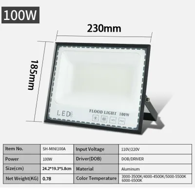 100W 200W 300W 500W LED Flood Light 220V Outdoor spot light Waterproof 220v Street Lamp IP66