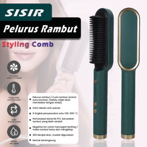TUKUO  Sisir Pelurus Rambut Sisir Hair Straightener Curler Catokan Pelurus Rambut Straight Comb Hair