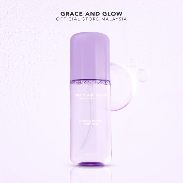 Grace and Glow New Product Vanilla Velvet Body Mist Perfumed Body Spray Long Lasting